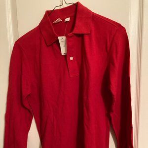 Gap Red Long Sleeve Polo